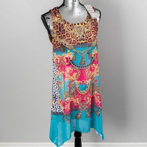 NWT Aqua Leopard Silk-Blend Dress - Medium